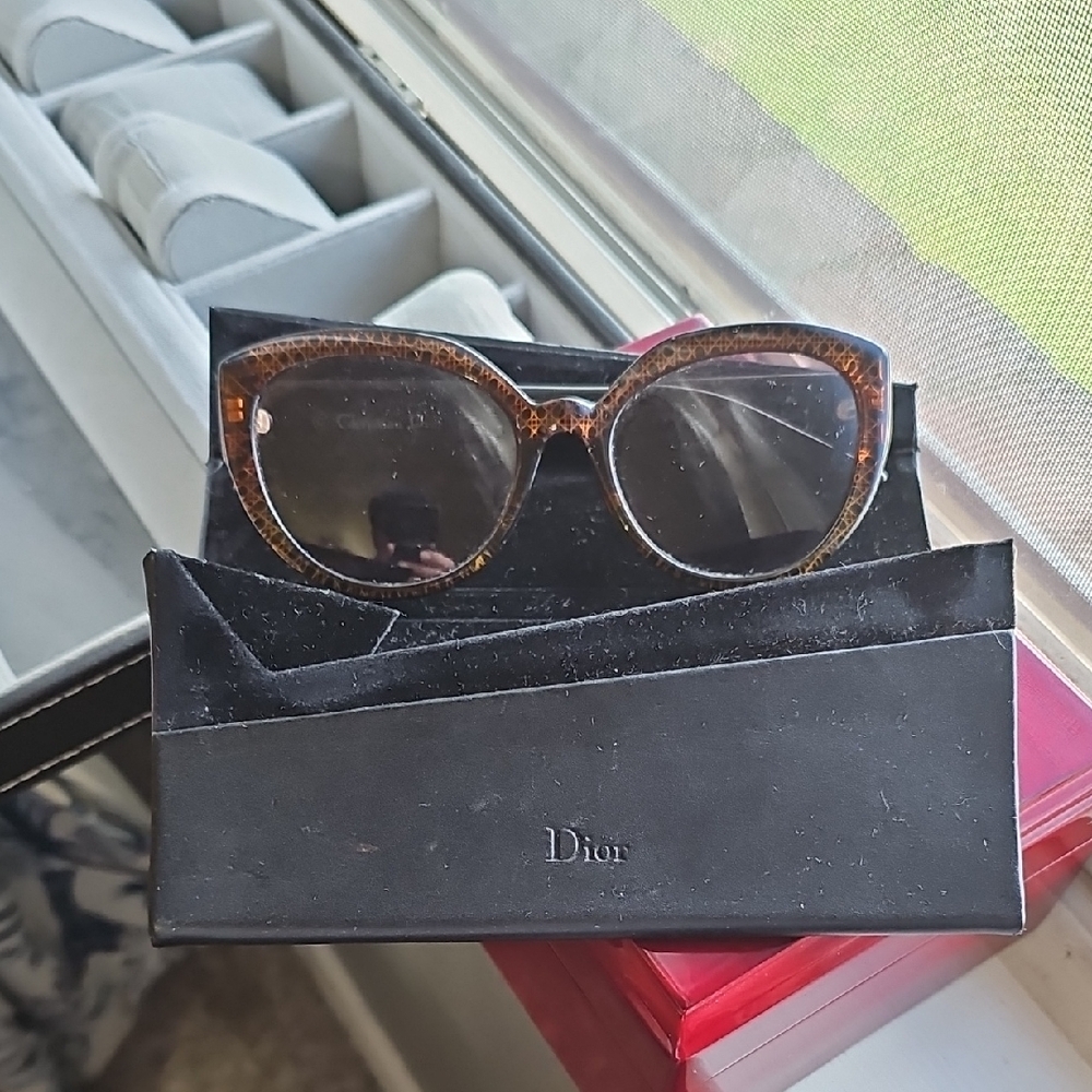 Dior Brown Sunglasses with Black Accents Lenses Are Prescription
